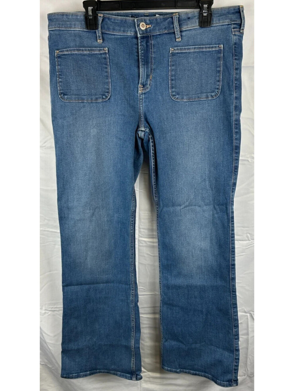 Hollister Men's 33W/32L Blue Denim Jeans front square pockets READ